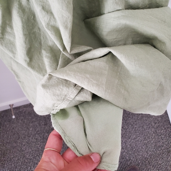 Petal & Pup Annabelle One Shoulder Dress- Sage - Picture 8 of 13